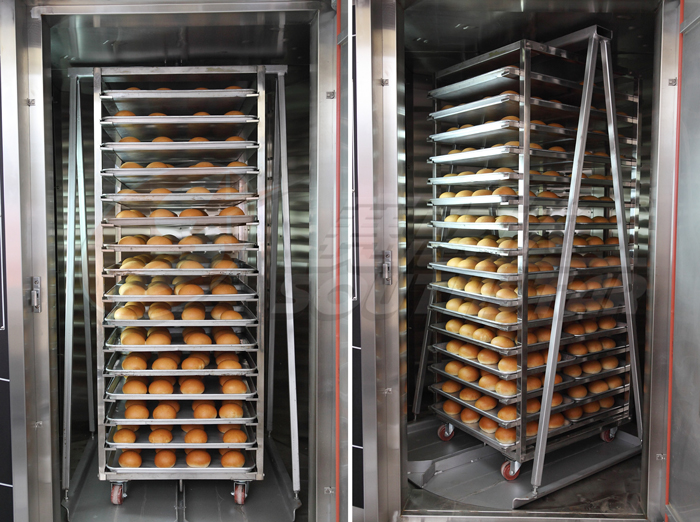 廣州賽思達(dá)64盤雙推車商用燃?xì)鉄犸L(fēng)旋轉(zhuǎn)爐NFX-64Q爐膛